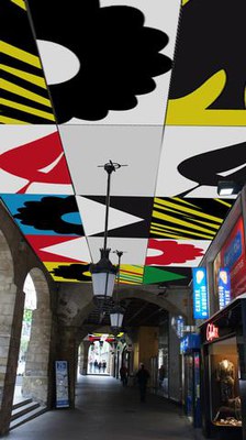 Enels porxos de la banda de la Paeria, el sostre de fusta situat a la zona central, davant de l'edifici Pal·las, es mantindrà..