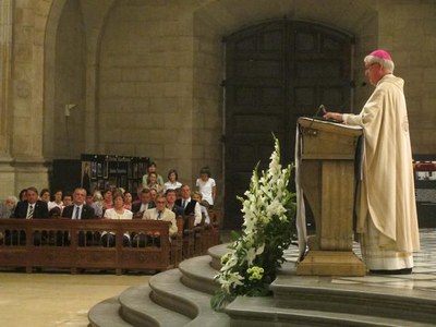 Foto 4. La missa de Corpus ha estat oficiada pel bisbe de Lleida.