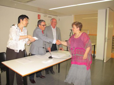 Fotografia de l'entrega de claus.