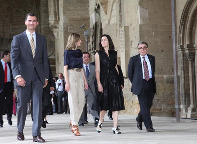 Els Prínceps, la ministra de Cultura, Àngeles González-Sinde i l'alcalde de Lleida, Àngel Ros..