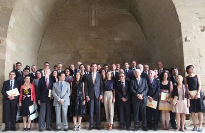 Les autoritats, amb tots els guardonats en els Premis Nacionals de Cultura 2011 atorgats pel Ministeri de Cultura..