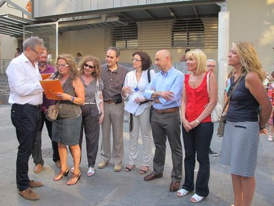 Foto 4. La presidenta d'Ajuda en Acció a Lleida ha procedit a la lectura del manifest.