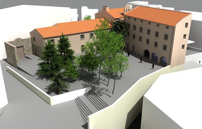 Imatge virtual 2 de la rehabilitació de l'Ala Est del Convent de Santa Clara.