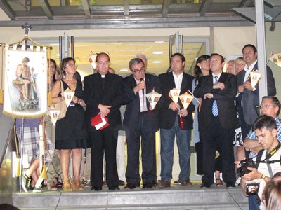 Foto 2. El paer en cap ha destacat l'elevada participació en l'edició d'aquest any del romiatge.