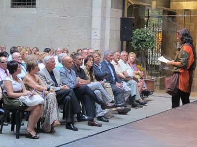 Foto 2. Montse Parra i Rafael Peris han assistit a la representació de la peça, a l'IEI.