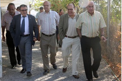 L'alcalde de Lleida ha saludat la junta de l'entitat a les instal·lacions del Club..