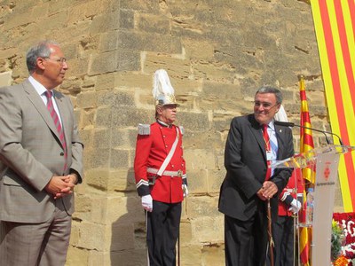 Foto 5. L'acte ha acabat amb el Cant dels Segadors.