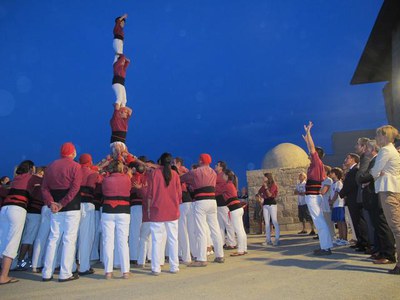 Foto 2. La colla lleidatana ha fet tres "Castells al Castell" del Rei.