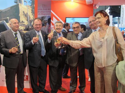 Foto 4. La visita s'ha acabat a l'estand de l'Ajuntament de Lleida.