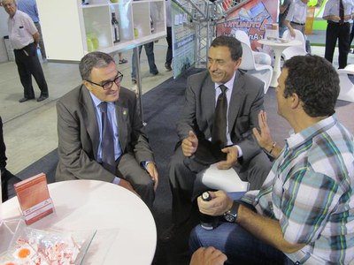 Foto 5. El paer en cap i el Secretari d'Estat han participat prèviament en la inauguració de la jornada sobre la PAC.