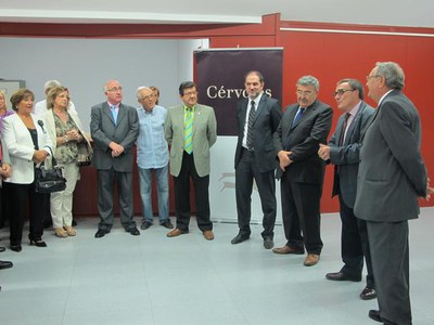 Foto 3. El paer en cap ha dirigit unes paraules als agents comercials.