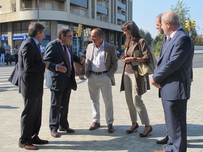 Foto 2. Ros i Campuzano, en la visita que el diputat convergent ha fet aquest matí a la Fira.