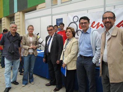 Foto 5. L'alcalde ha visitat el recinte aquesta tarda, acompanyat de la tinenta d'alcalde Montse Mínguez i el regidor Jesús Castillo.