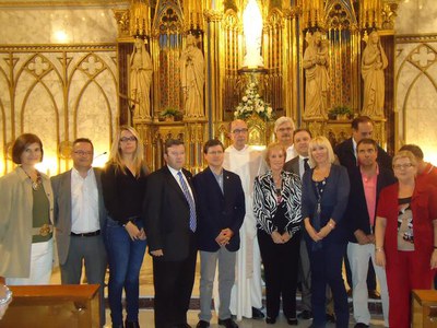 Foto 2. Dolors Arderiu, a la missa celebrada a l'Acadèmia Mariana.
