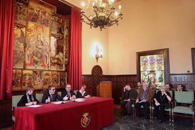 Foto 2. L'alcalde de Lleida ha destacat que aquests premis literaris demostren l’aportació que fa la Catalunya Interior a la literatura i cultura cat….