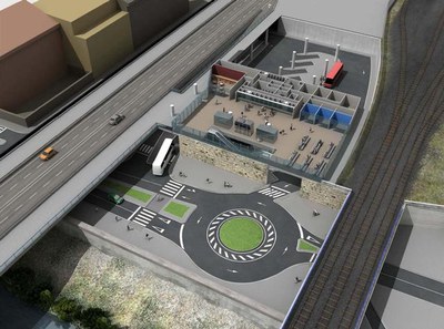 Imatge virtual de la futura estació d'autobusos.