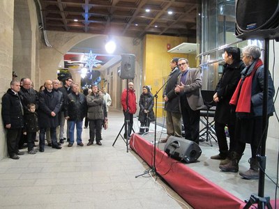 Foto 2. El paer en cap ha afirmat que dignificar el espais patrimonials de la ciutat és una obligació de les institucions i que s'ha de fer en col·la….