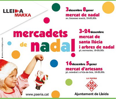 Imatge promocional dels Mercadets de Nadal de Lleida.