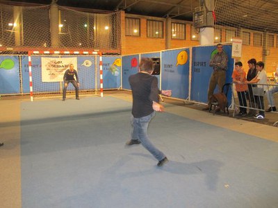 Foto 3. Txema Alonso també també ha defensat la porteria solidària.