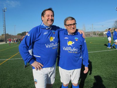 Foto 4. Ros i Pelegrí, abans de començar el partit.