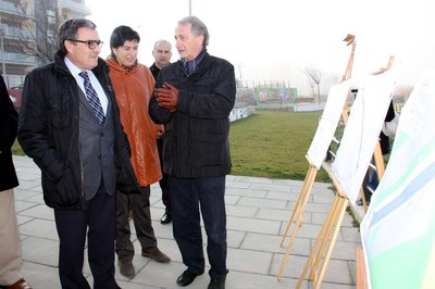 L'alcalde de Lleida ha comprovat l'estat de les obres del nou eix viari..