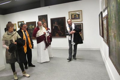 Fotografia de la visita a l'exposició.