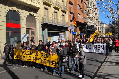 Foto 2. Àngel Ros ha assegurat que el tren de la Pobla és un símbol d’equilibri de país i d’igualtat de drets dels ciutadans.