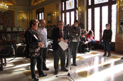 El paer en cap s'adreça als sindicalistes..