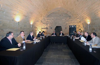 Un moment de la reunió, celebrada aquest migida a la Seu Vella..