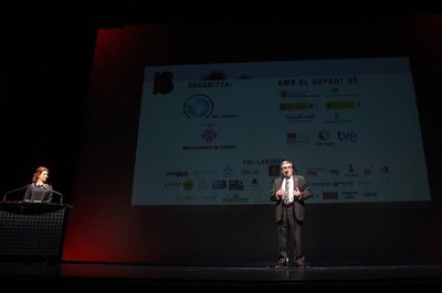 Foto 3. L'alcalde ha felicitat la Mostra un any més i ha recordat també l'actor Jordi Dauder.