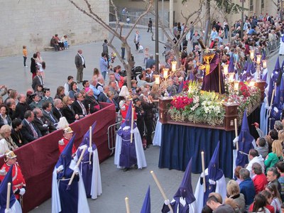 Foto 3. Els lleidatans s'han bolcat amb la processó dels Dolors.