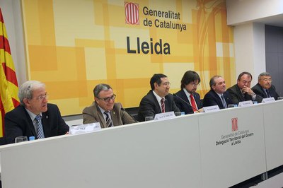 Els membres de la taula estratègica han fet una valoració molt positiva de la temporada d'hivern de l'aeroport Lleida-Alguaire..