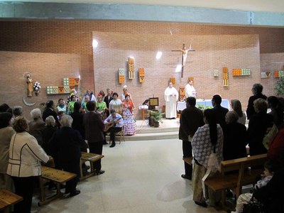Foto 2. L'eucaristia es fa en honor al patró Sant Josep Obrer.