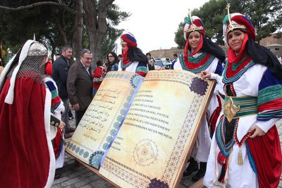 Foto 5. La sortida s'ha fet des de la Porta del Lleó de la Seu Vella.