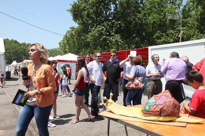 Foto 2. Presseguer, en les activitats que s'han organitzat en benefici de La Marató.