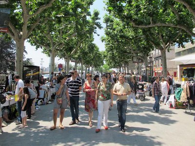 Foto 4. El Mercat s'ha ubicat tot el dia a l'Avinguda Francesc Macià.