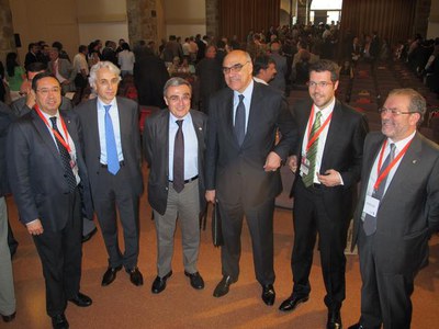 Àngel Ros, amb el ponent Salvador Alemany.