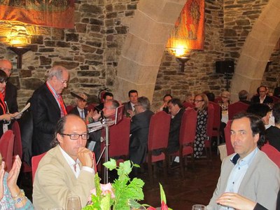 Àngel Ros, i el President d'Aspros, Jaume Herrera, un dels guardonats de la nit.