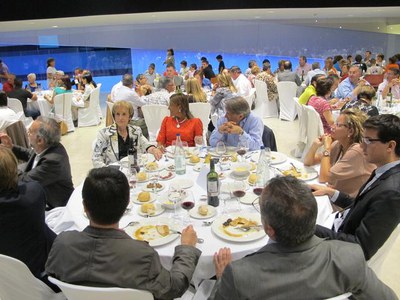 Foto 2. Al sopar també hi van assistir els regidors Paco Cerdà, Miquel Padilla, Antoni Postius, Joan Vilella i Pau Pintó.