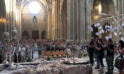 El final de l'acte a la Seu Vella..