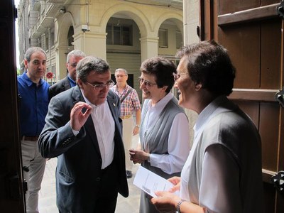 L'alcalde de Lleida, a la celebració del 150è aniversari.