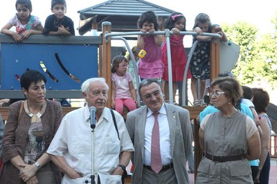 Els infants han estat els protagonistes de l'acte de la inauguració de l'Espai Rovelló..