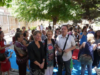 Foto 2. La regidora ha presidit l'acte que s'ha fet a la ludoteca de Cappont.