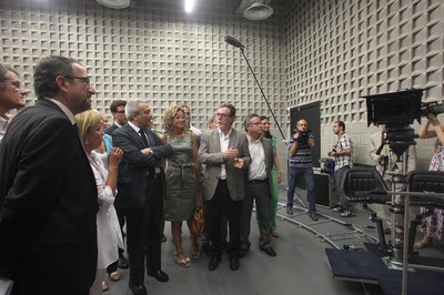 El secretari d'Estat ha recorregut les instal·lacions del Magical Media acompanyat de les autoritats i responsables del Parc..