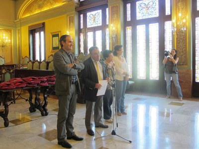 Parlaments de benvinguda als infants sahrauís acollits a Lleida.