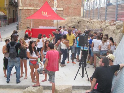 Foto 3. El solar recuperat està situat entre els carrers Sant Martí, Gramàtics i Parc.