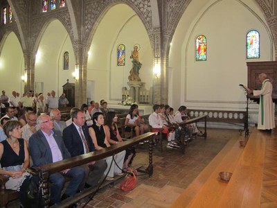 Foto 3. Abans de l'homenatge, s'ha fet la missa solemne de festa major.