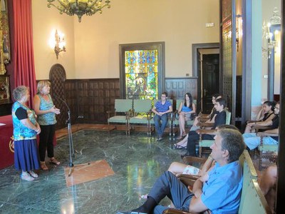 Foto 2. Mestres ha presidit la recepció a la Paeria.