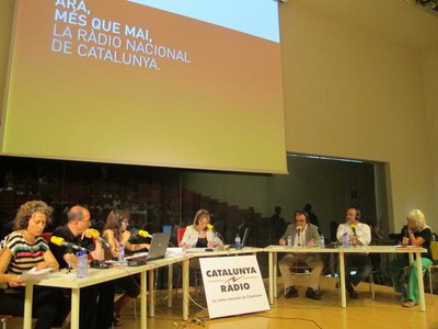 Foto 4. El programa s'ha emès des de La Llotja de Lleida.