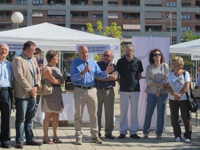 Foto 4. Peris, Parra i Ball, en la inauguració de la Fira.